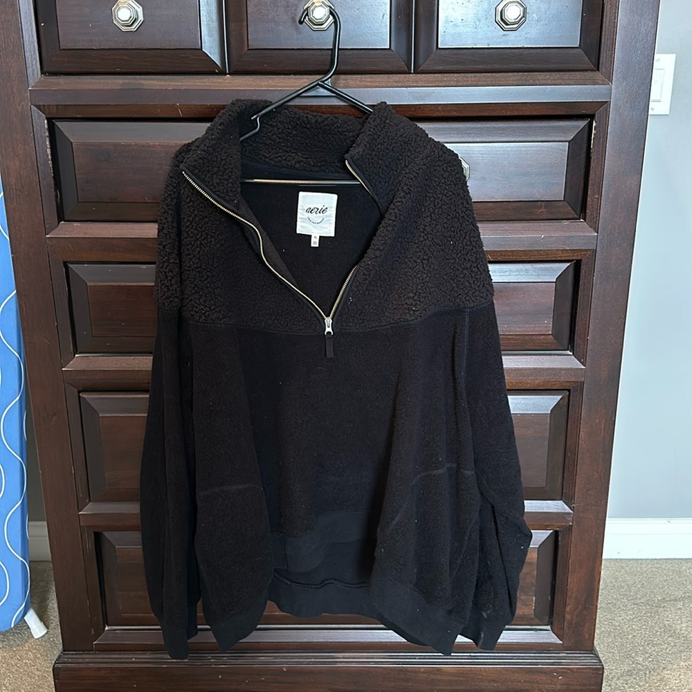 Aerie fleece half zip pullover.